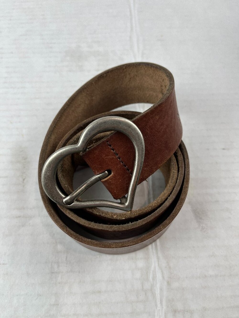 Women's AEO Brown Leather Belt, Size S, Approx. 33-37"